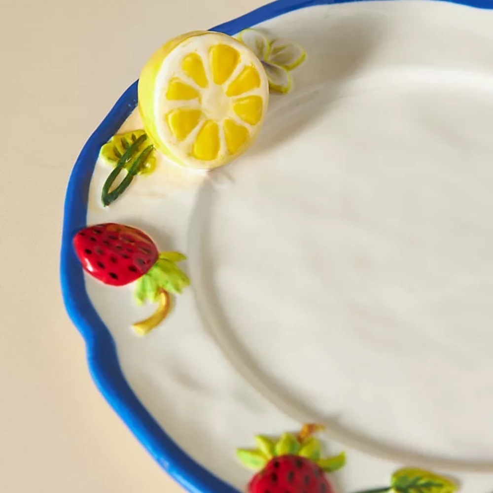NWT Set of 4 Anthropologie Faye Dessert Plates - Picture 2 of 3